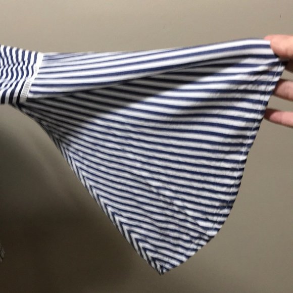 {Forever 21} Bell Sleeve OTS Striped Blouse - Picture 6 of 9